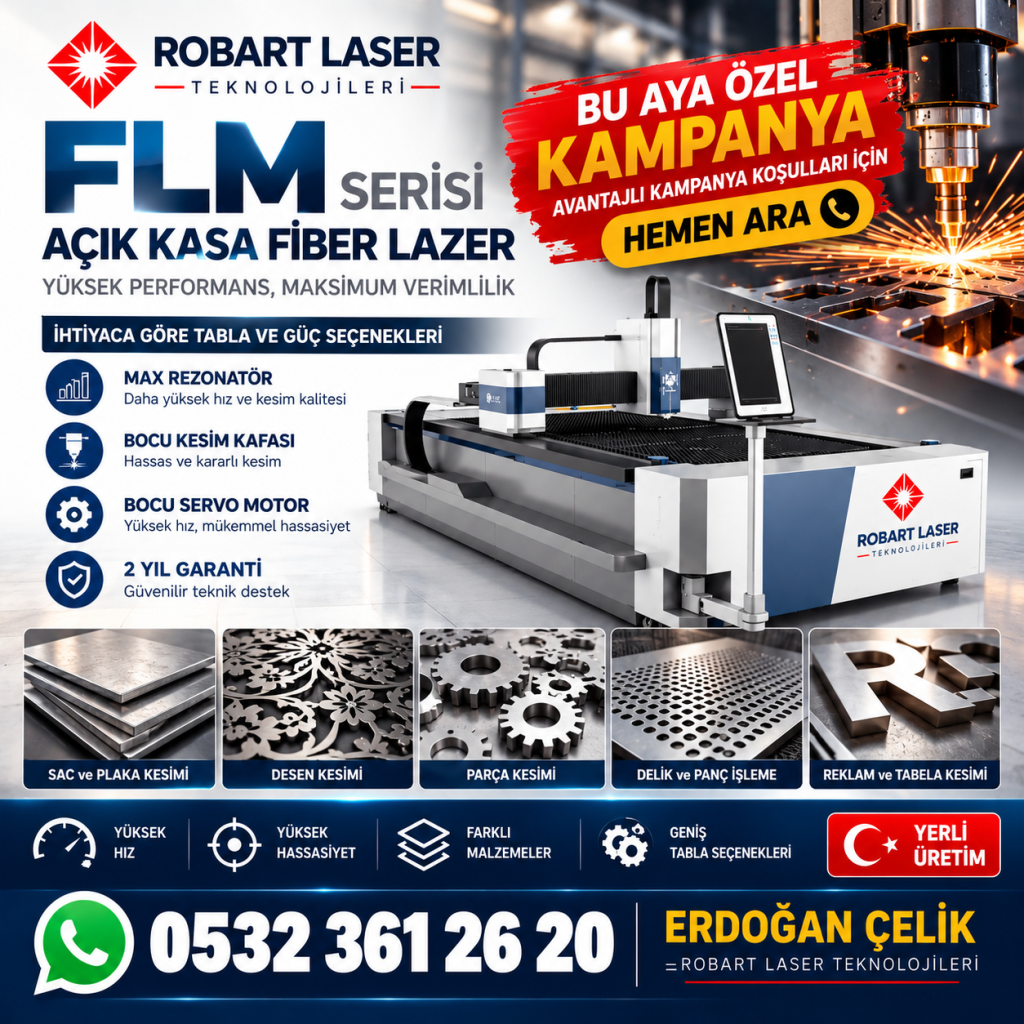 Robart FLM açık kasa tek tabla fiber lazer kampanya afişi