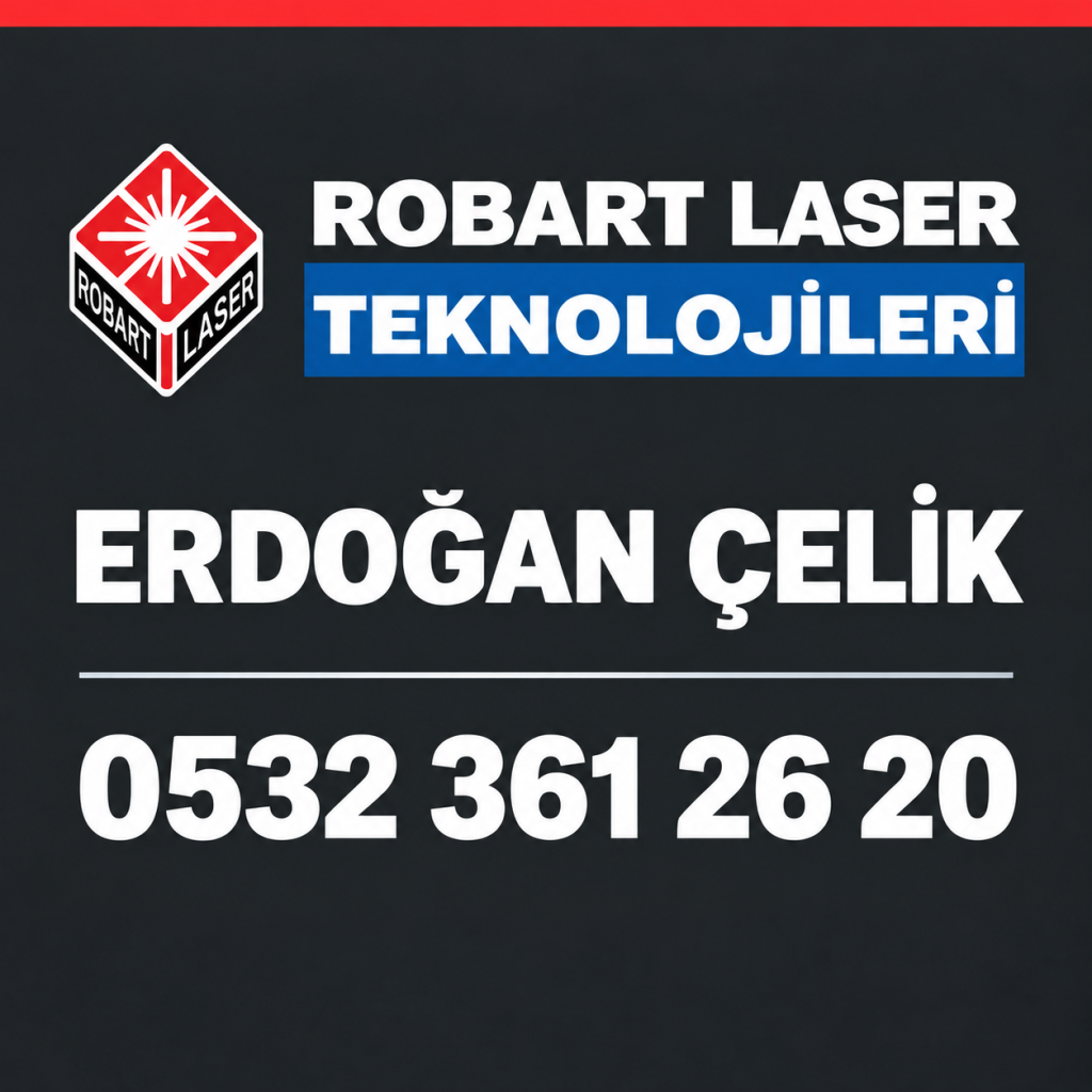 Siyah zeminli Robart Lazer Erdoğan Çelik iletişim kartı